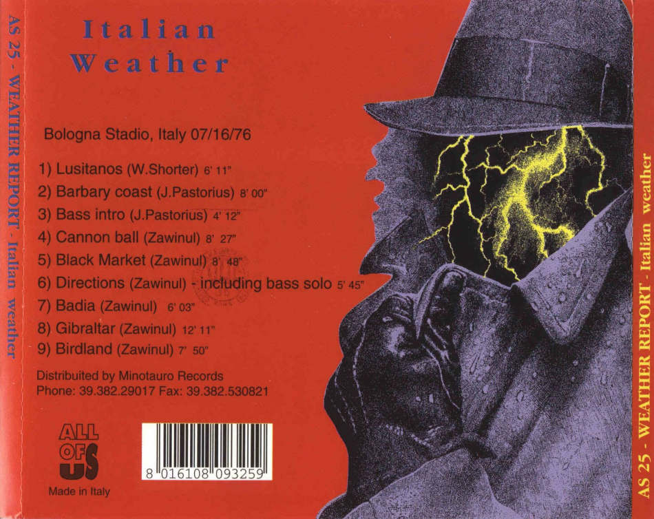 Weather Report 19760716 Bologna Italy "Italian Weather" (bootleg