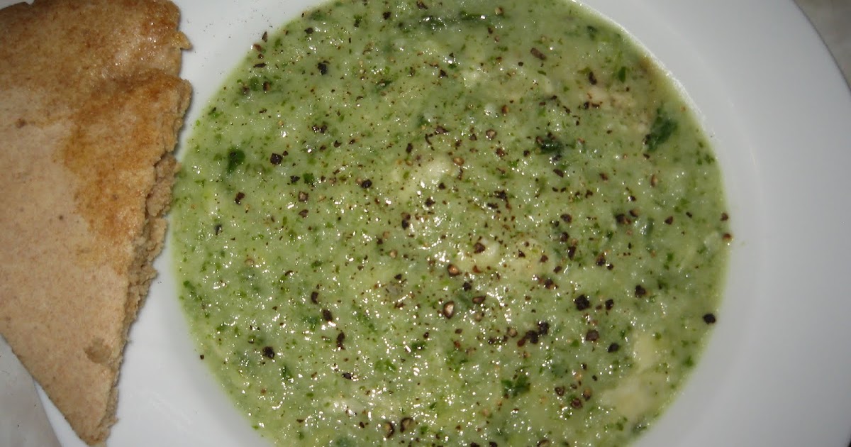 Cauliflower and Arugula Soup with Tibetan Flatbread