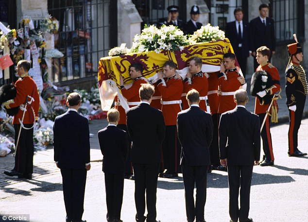 princess diana funeral william and harry. in Princess Diana funeral