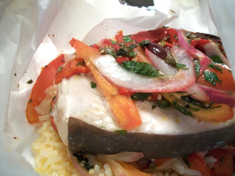 hashbrown recluse Mediterranean Swordfish in Parchment Packets