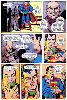 "Looks good! Mind if I try some?" Review Superman Kryptonite Nevermore Dennis O'Neil Denny O'Neil Curt Swan Neal Adams Bronze Age DC Comics Classics Library Cover hardcover hc comic book