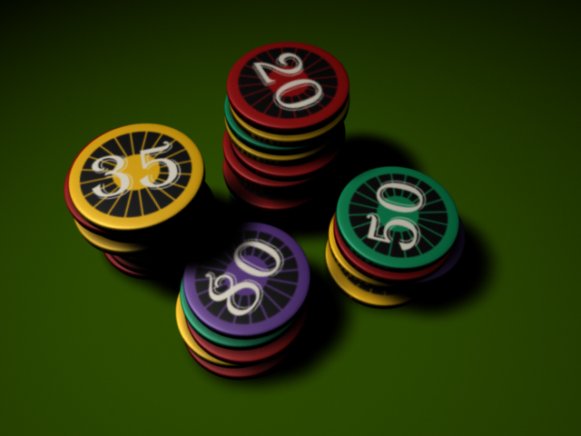 Katy J Negus. BA Hons. CG Arts & Animation: Maya Poker Chips
