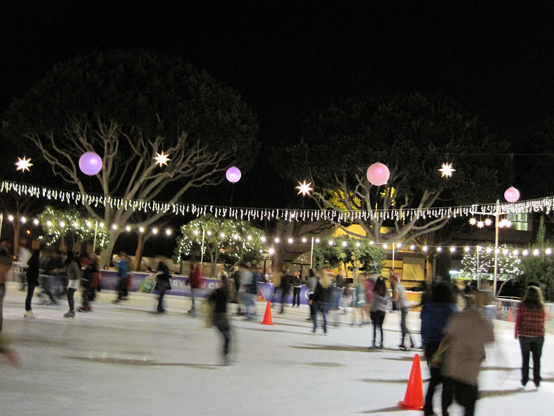 We went "ice skating" in Santa Monica and it's in quotes because a).