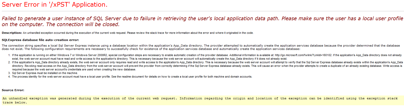 Your Friend Is Here Server Error IIS 7 0 