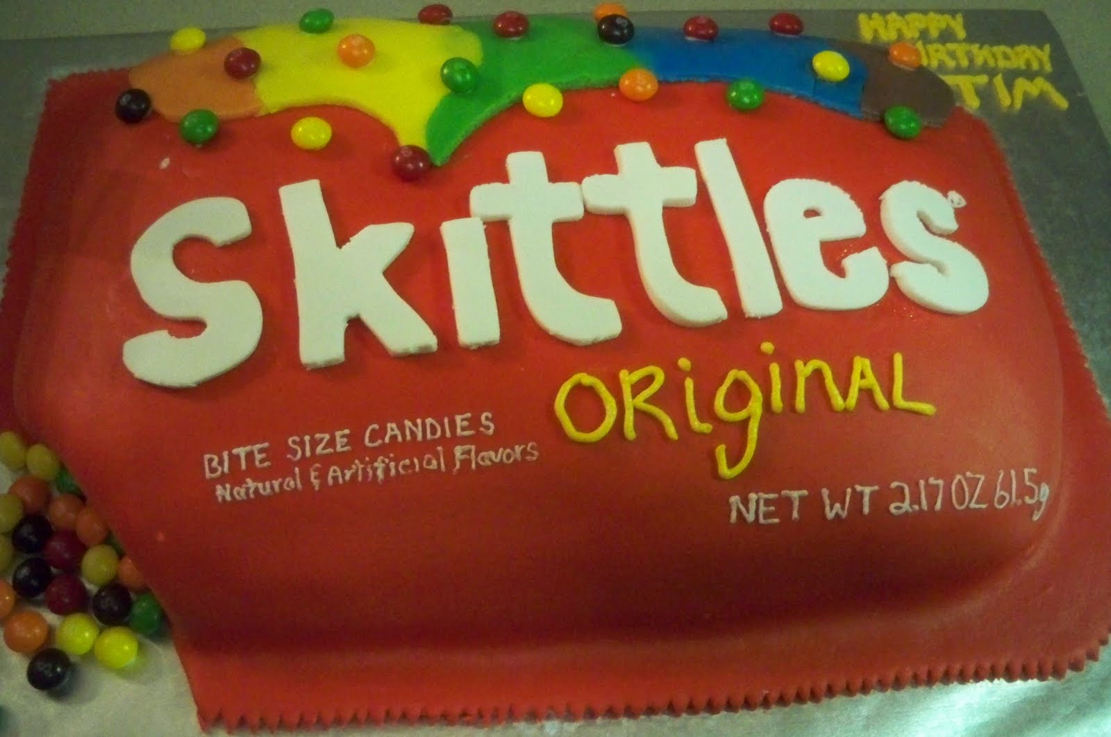 Skittles Cake.