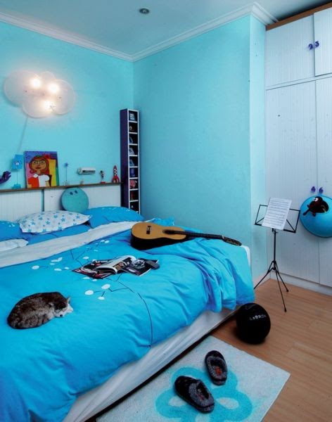46 Warna Cat Kamar Biru Laut