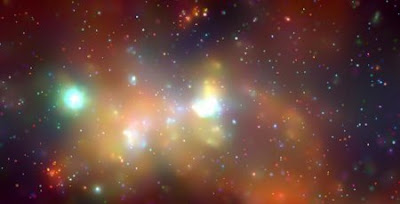 Una imagen tomada por el Observatorio Chandra de Rayos X de la región central de nuestra galaxia, la Vía Láctea.