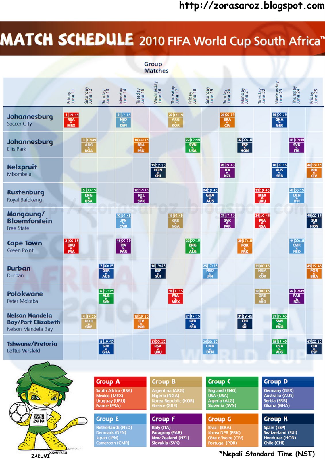 Zorasaroz FIFA World Cup 2010 Schedule In Nepali Standard Time zorasaroz-fifa-world-cup-2010-schedule-in-nepali-standard-time
