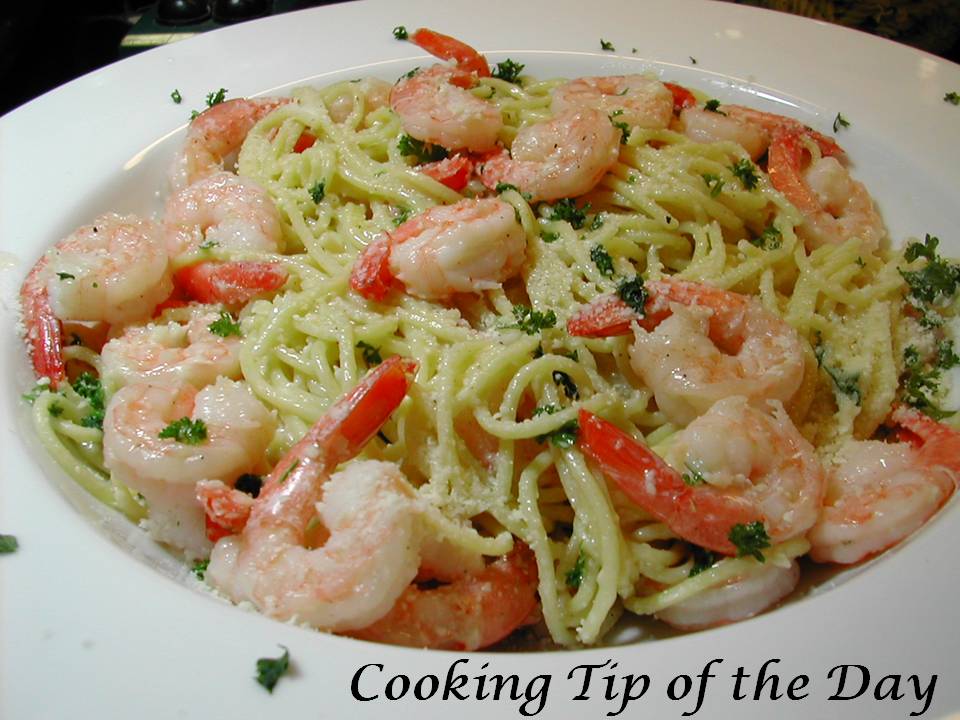 Cooking Tip of the Day Recipe Garlic Shrimp Pasta