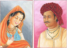 rajasthani gentleman with his shy wife
