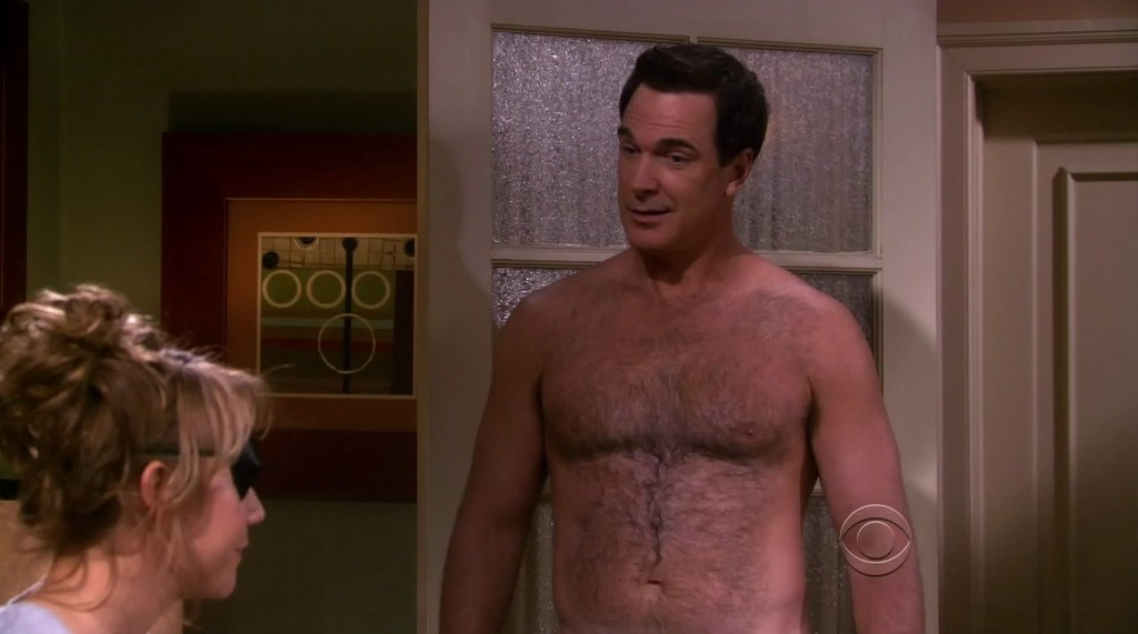 Patrick Warburton is shirtless on the episode "Snoozin' for a Bru...