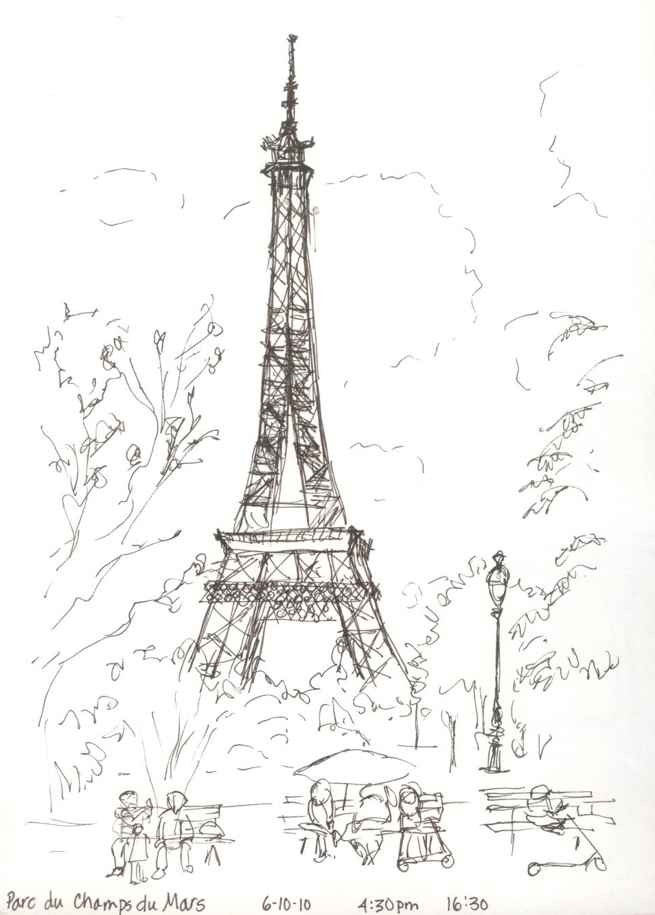 Draw2C A Whole Lot of Paris Sketches