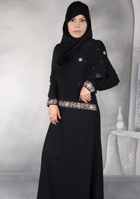 HASASERIES HS0934 Embroidered Elegant Cardigan Abaya with hijab