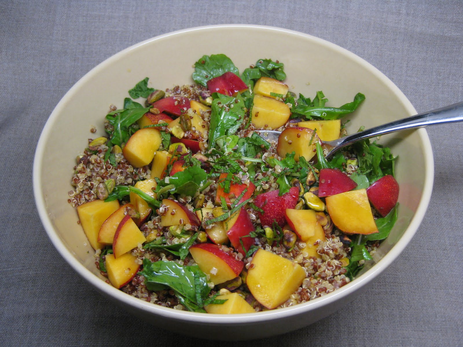 Dinner Tonight Quinoa Salad with Nectarines & Pistachios