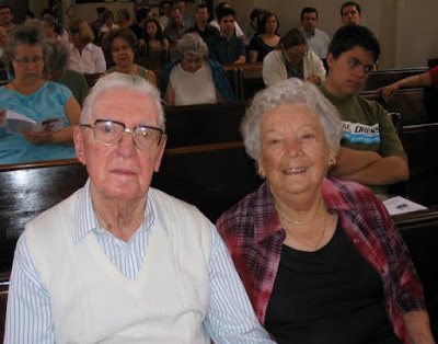 O pastor Heine e sua esposa Íris: uma vida em comum dedicada aos cristãos luteranos em São Paulo - fotografia de outubro de 2007.