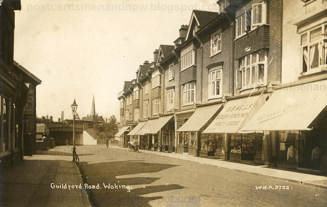 Postcards Then and Now Woking, Guildford Road c1913