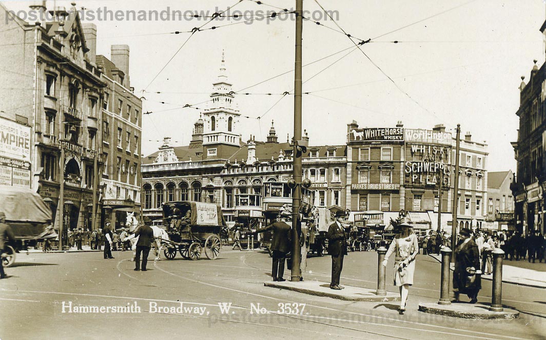 Postcards Then and Now Hammersmith Broadway c1926