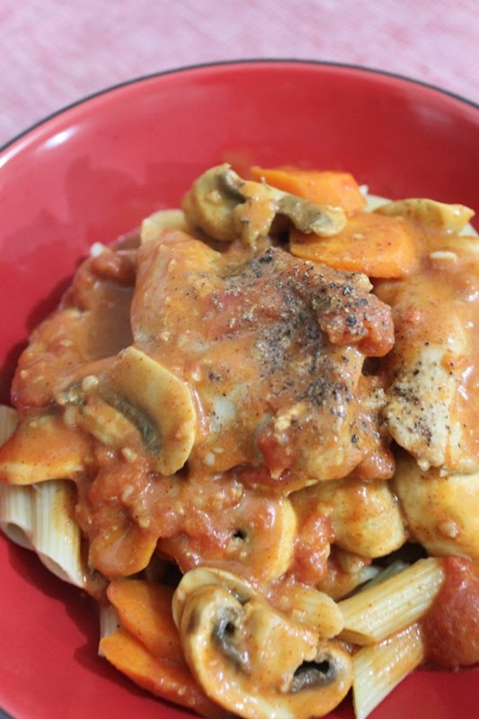 More than Words Creamy Smoked Paprika Tomato Chicken Pasta