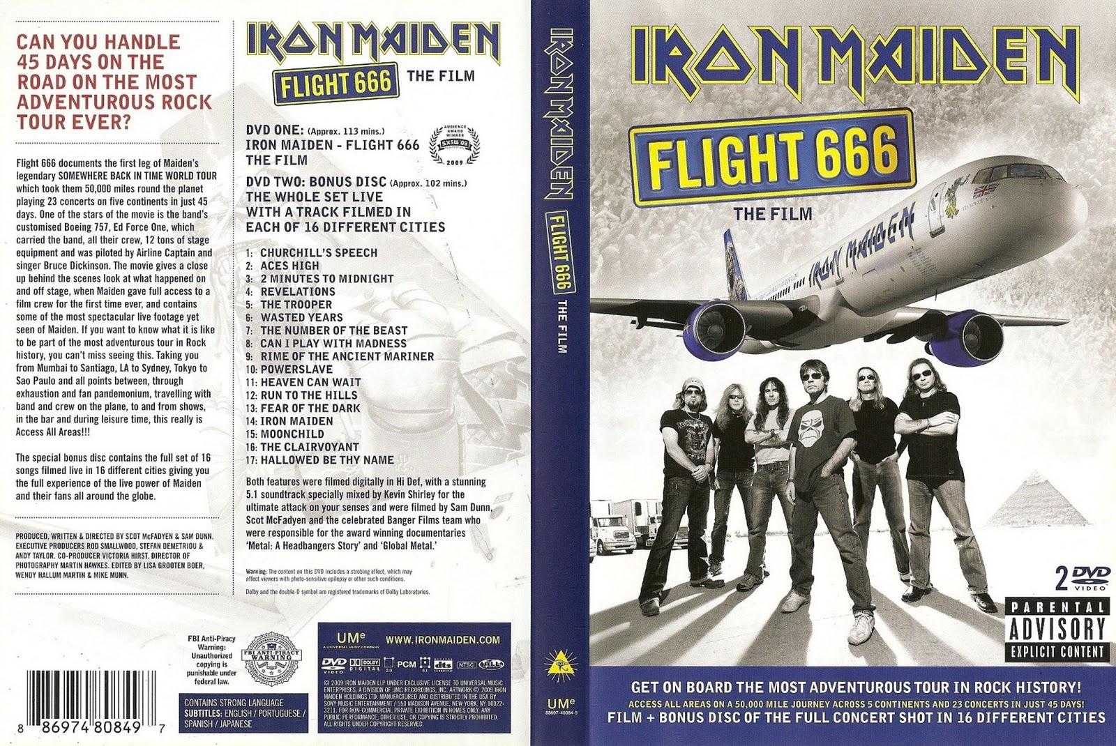 Musicales Full Dvd IRON MAIDEN FLIGHT 666