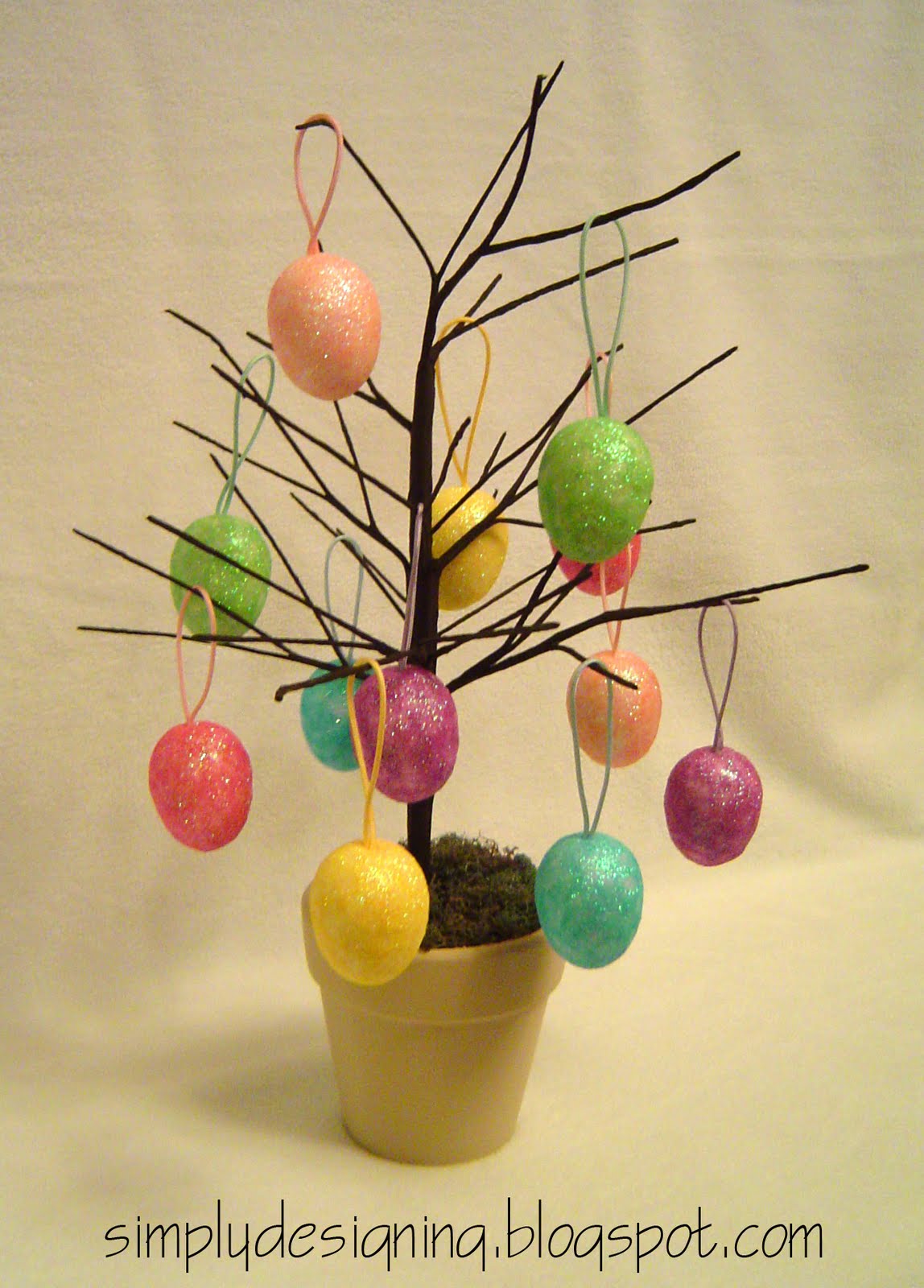 Dollar Store Pottery Barn Inspired Easter Egg Tree Simply Designing