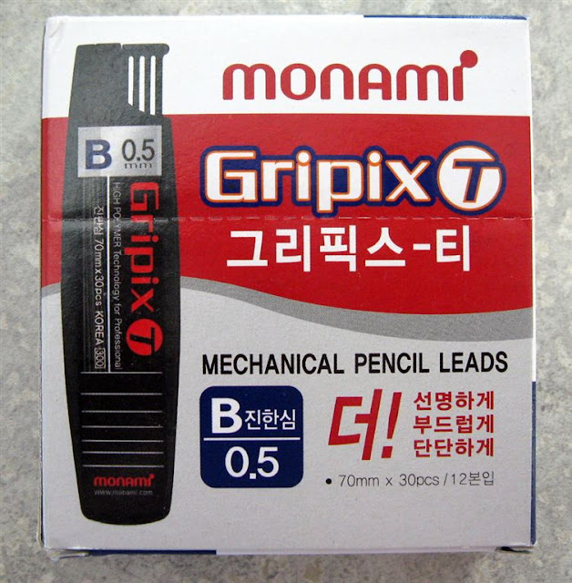 front of monami gripix-t lead refill package