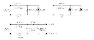 Notes: AC powered LED circuits