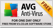 Imagen de una promoción del AVG Antivirus 9.0 GRATIS por un día