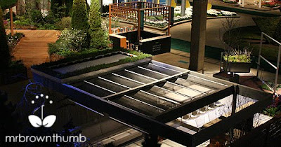 detail view of rooftop garden of the future, Chicago Flower & Garden Show