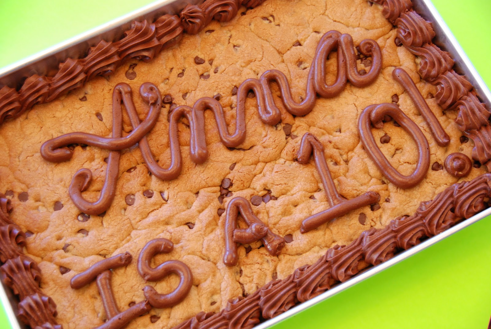 Homemade Chocolate Chip Cookie Cake!