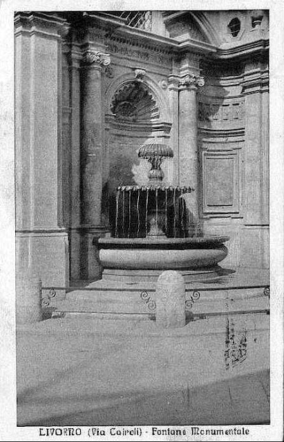 Monumental fountain, via Cairoli, Livorno