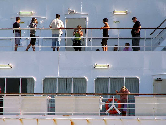 Passengers on Mega Express, Corsica Ferries, Porto Mediceo, Livorno