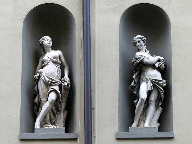 Statues of the four seasons, corso Amedeo, Livorno