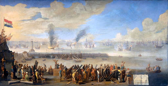 The Battle of Livorno (Leghorn) by Johannes Lingelbach, 1660