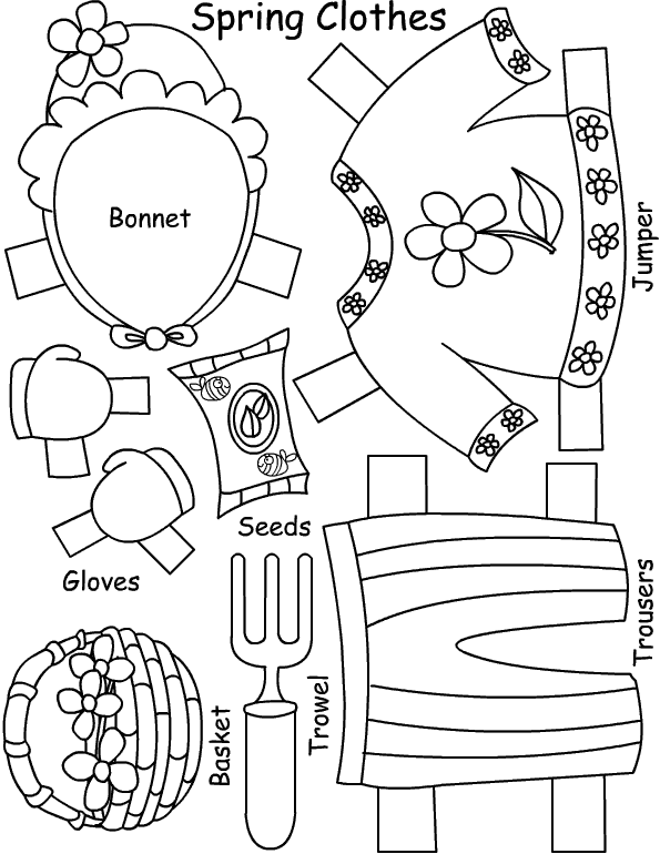 clothes worksheet clipart - photo #2