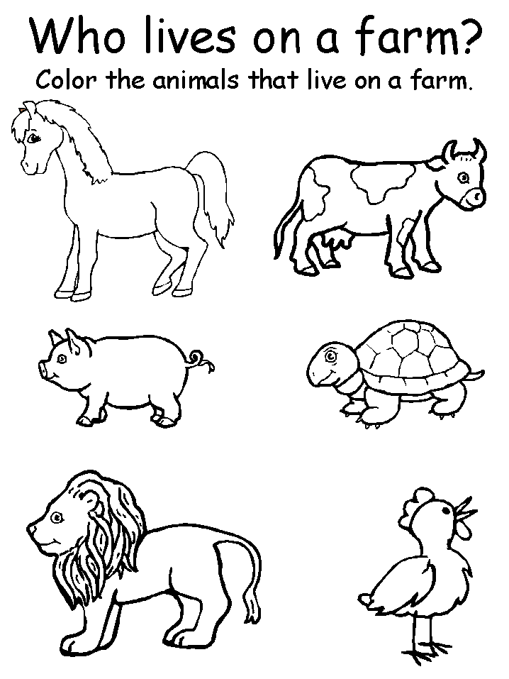 a4 size coloring pages of farm animals - photo #43