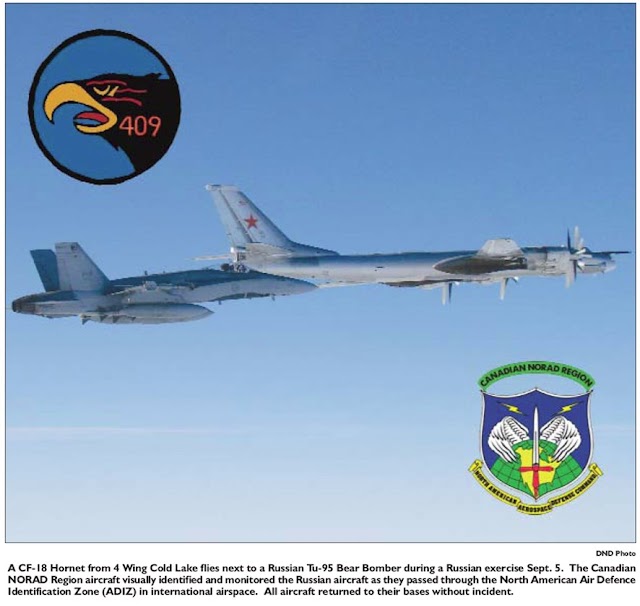 Força Aérea Canadense intercepta bombardeiros russos