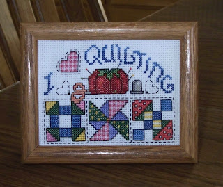 I love quilting cross stitch in frame