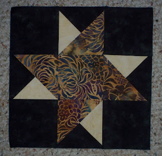 Double Friendship block made with batik fabrics