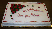10th Year Anniversary Cake for Dear Jane Retreats