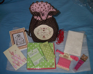 Items received from the Polka Dot and Rick Rack Swap mentioned in the text