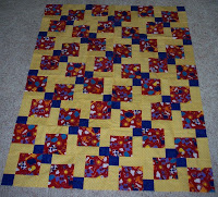 another Disappearing nine patch quilt top made at the retreat