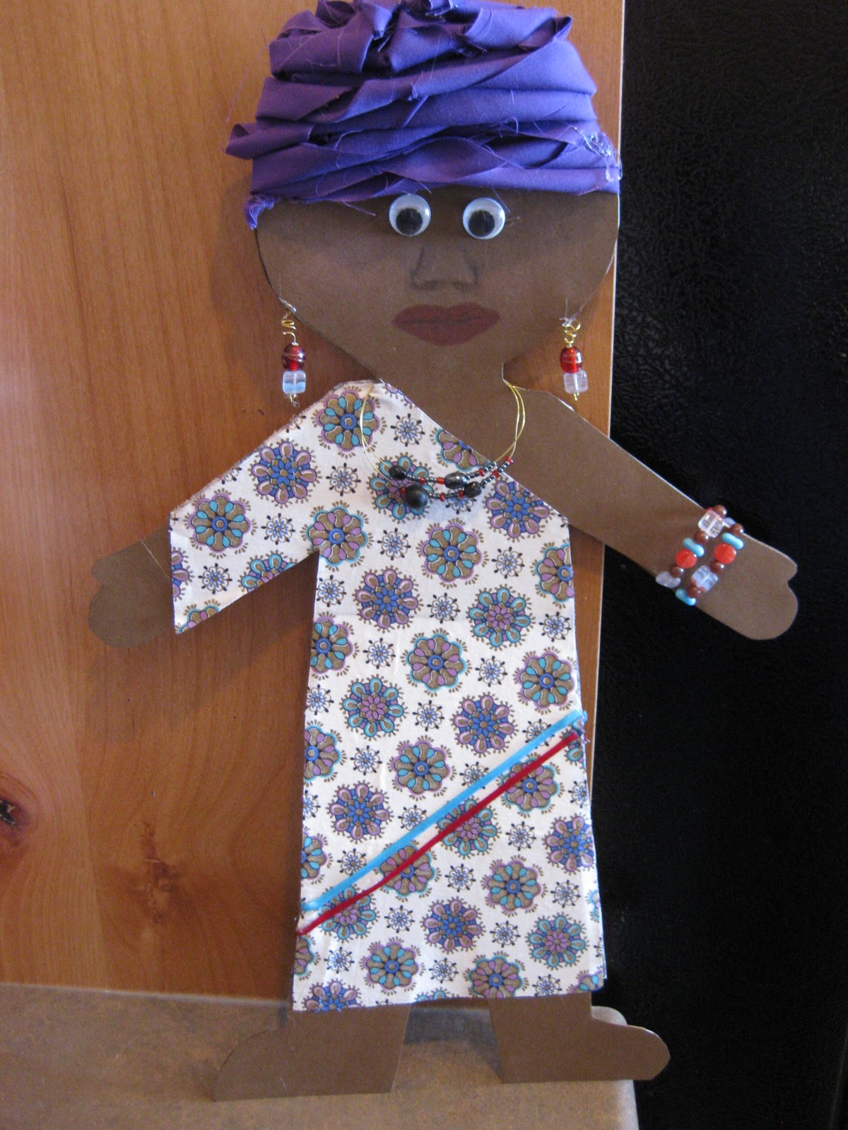 4 Growing Boys: African Paper Doll