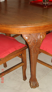 Mis Tesoros del Desván: Vendo Juego de comedor de Roble