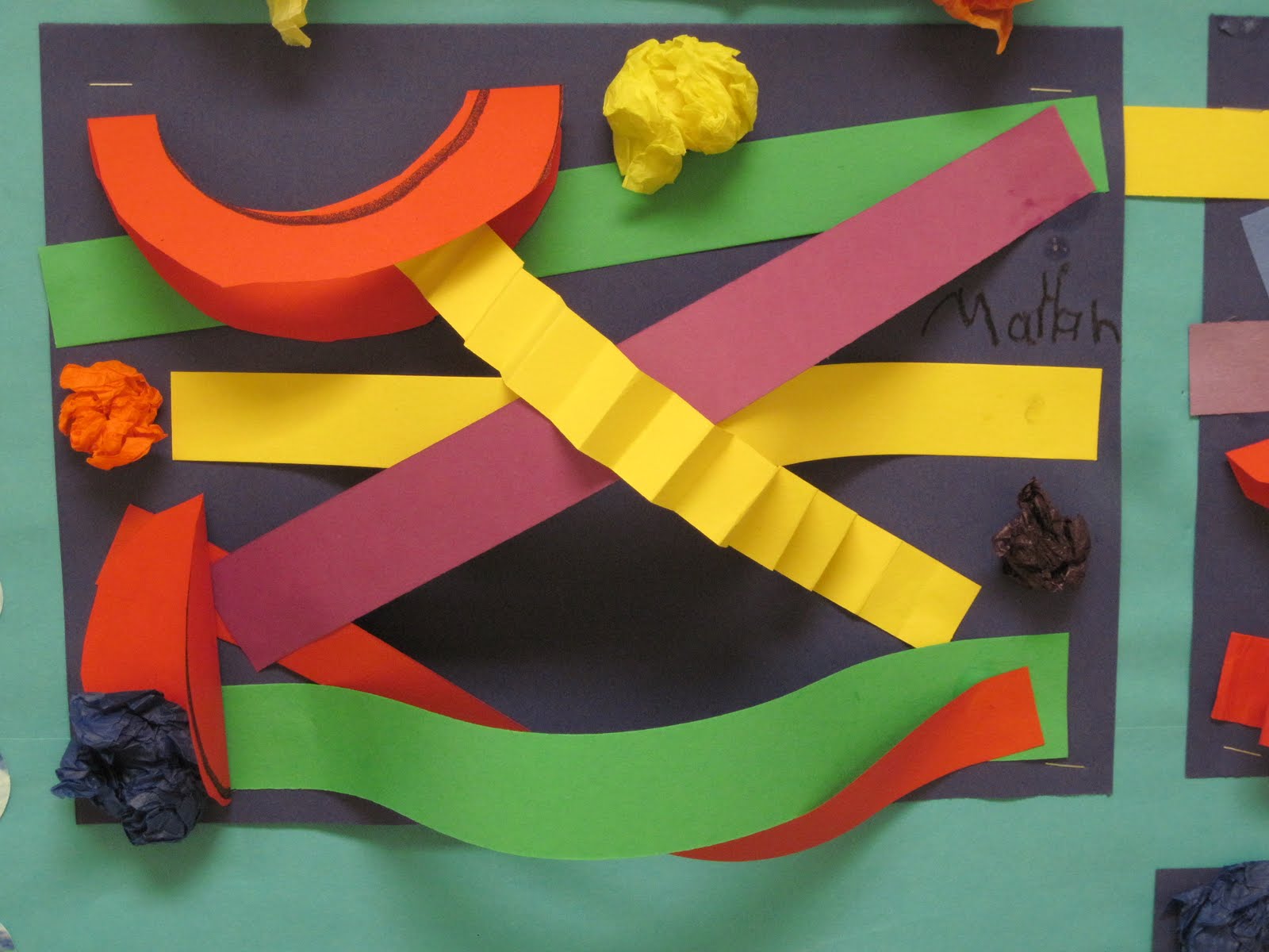 Lines, Dots, and Doodles Paper Sculptures, Kindergarten