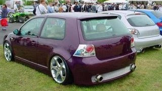 Carros Tunados: Carros Tunados - Golf roxo com rodao