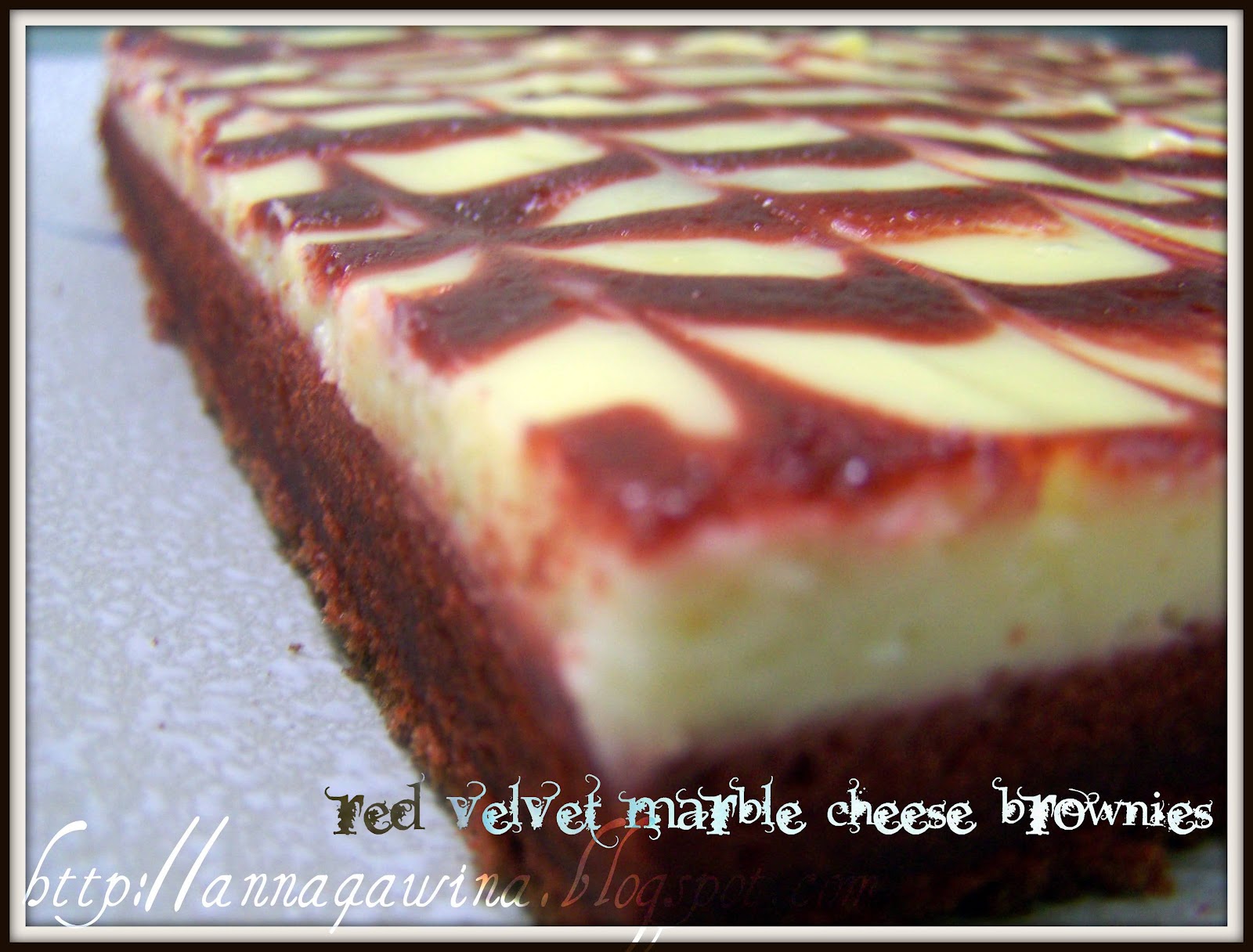Annaqawina.blogspot.com : Red Velvet Marble Cheese Brownies