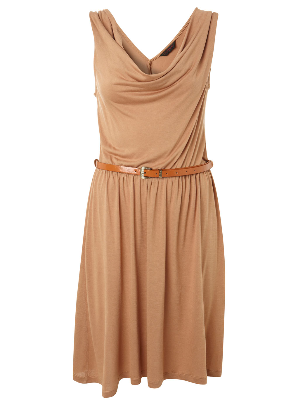 Pretty Clever: Your daily dose of pretty: Camel Cowl Neck Belted Dress ...