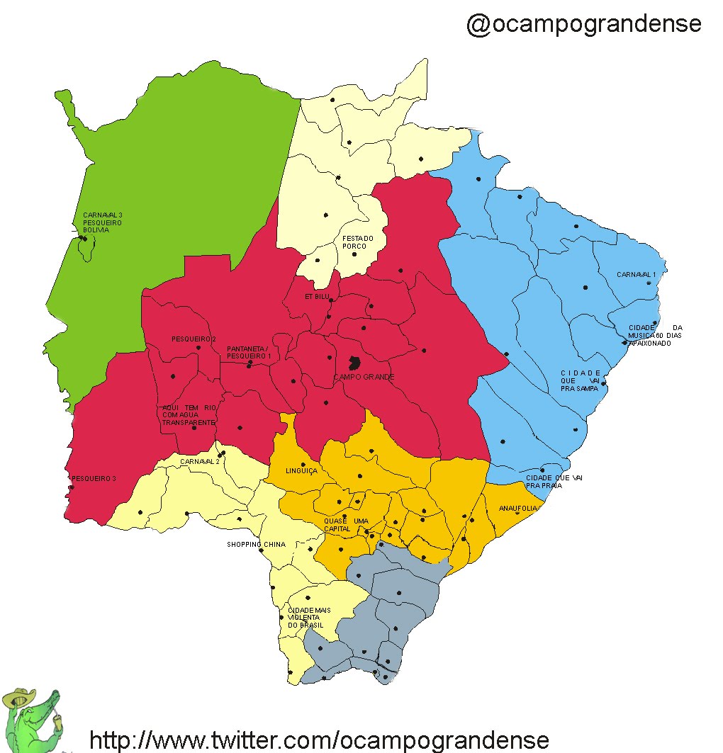 O Campo Grandense O mapa do MS, na visão de um campo grandense.... O Campo Grandense O mapa do MS, na visão de um campo grandense....