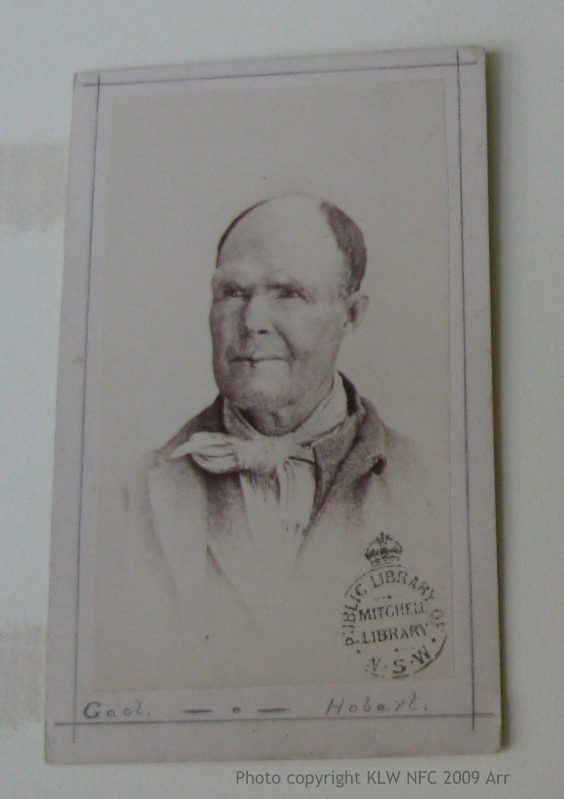Prisoner Edward Wallace photo by T J Nevin SLNSW
