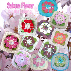sakura crochet square sharing welcome flickr flower
